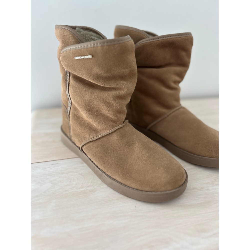 Cravo & Canela Womens Suede Shearling Lined Boots Chestnut Brown SZ 39 EUR/US 8